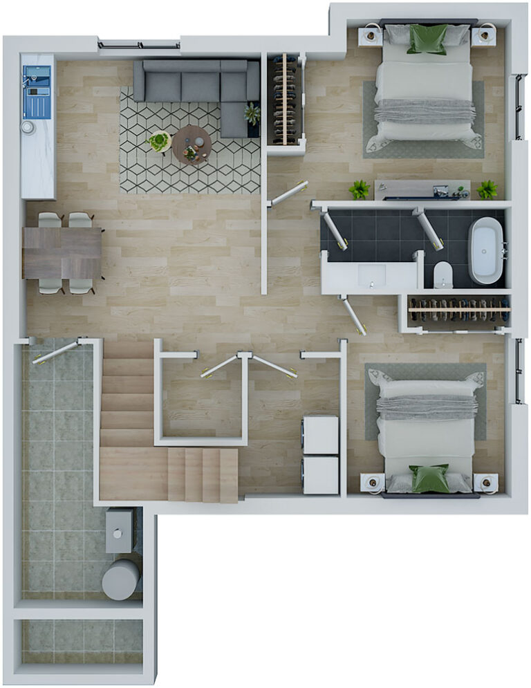 Cottonwood A basement 3d