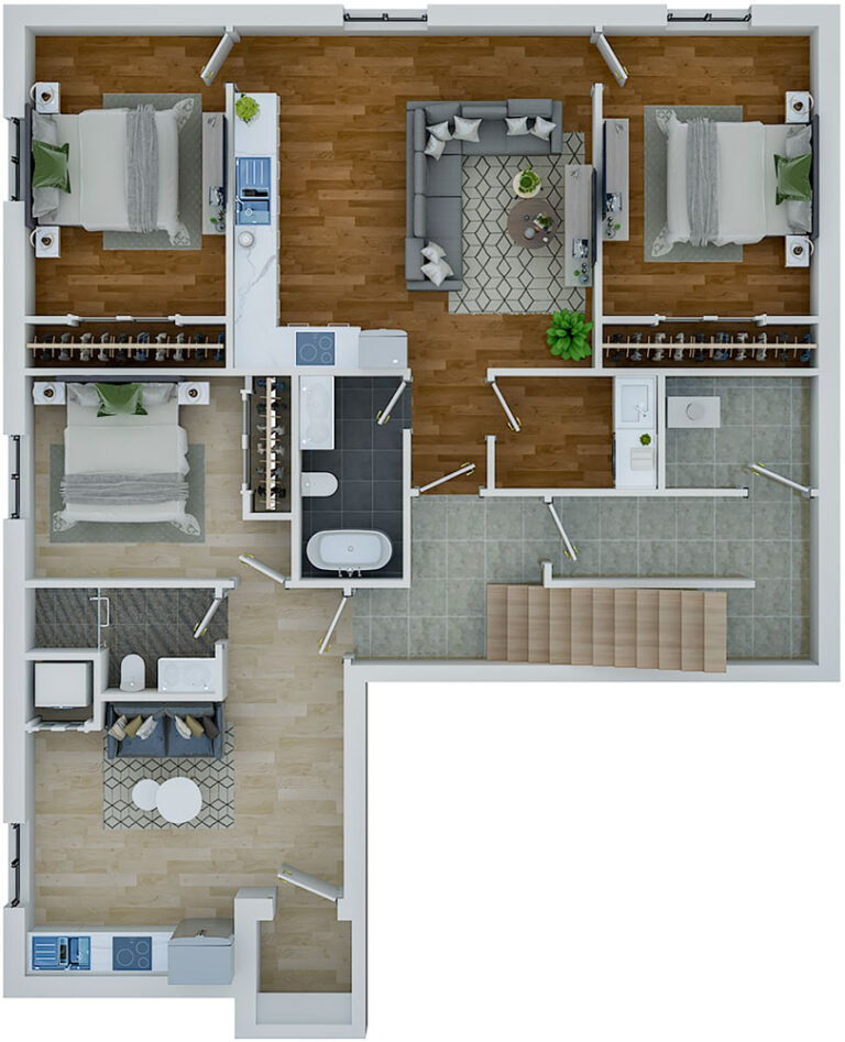 Juniper basement D 3d